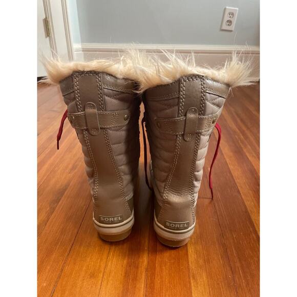 Sorel Tofino II women’s size 6 waterproof winter boots tan faux fur lining - Picture 7 of 8